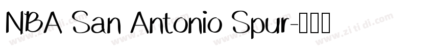 NBA San Antonio Spur字体转换